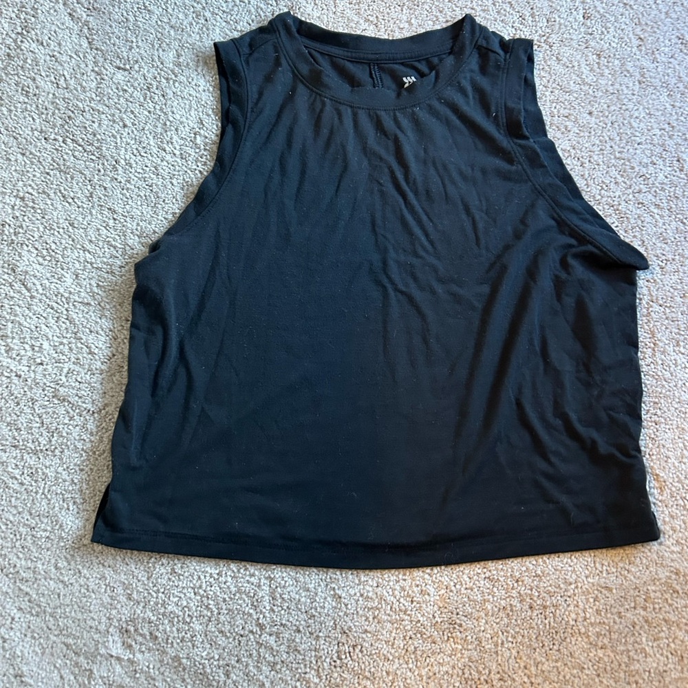 All in Motion Black Muscle Tee